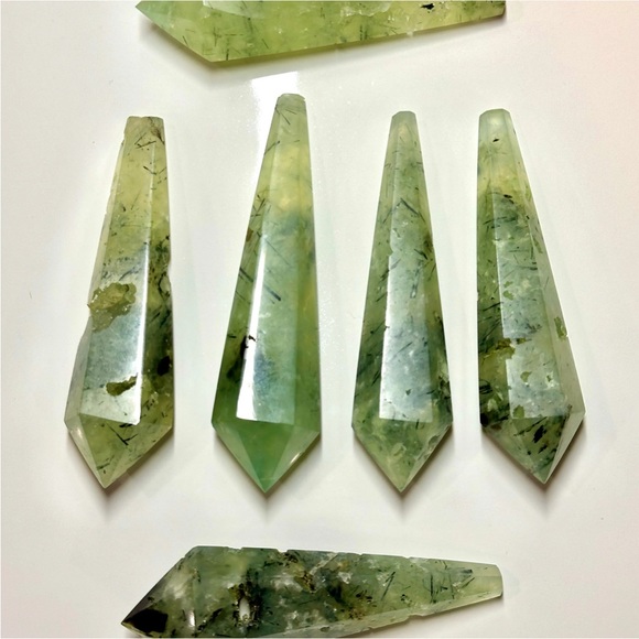 🚫SOLD🚫Prehnite with Epidote Wands - Picture 2 of 2